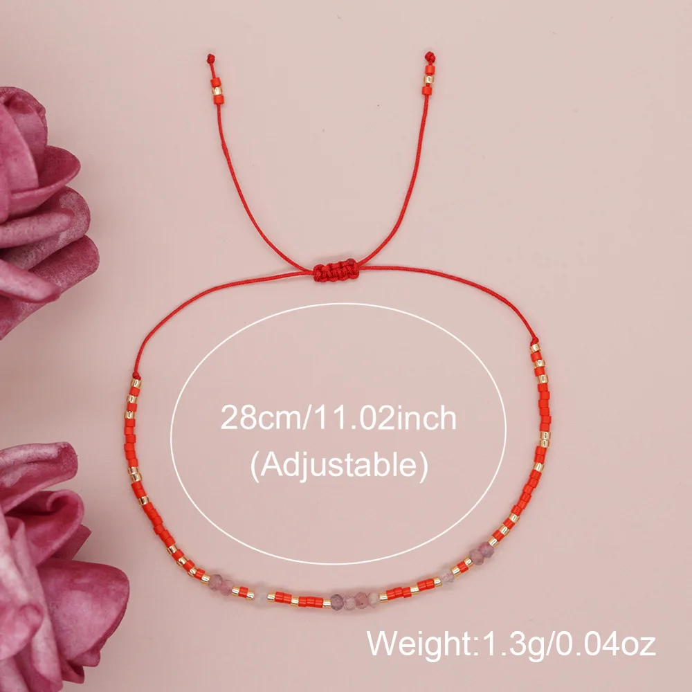 Go2boho-Handmade الزجاج مطرز سوار ، مجوهرات قابل للتعديل ، البوهيمي شفاء كريستال ، الخرز الطاقة ، هدايا عيد ميلاد لها ، Y2K