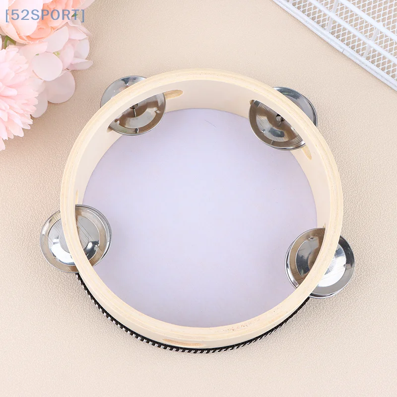 1 Pieces Wooden Tambourine Drum Kids Handheld Drum Percussion Musical Instruments Toys For Children Educational Toys