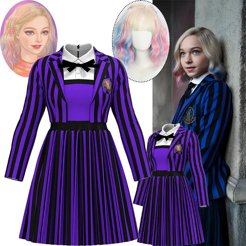 زي الأربعاء إنيد سنكلير التنكري - زي كرنفال الهالوين للأطفال، زي حفلة عيد الميلاد والمرحلة #2