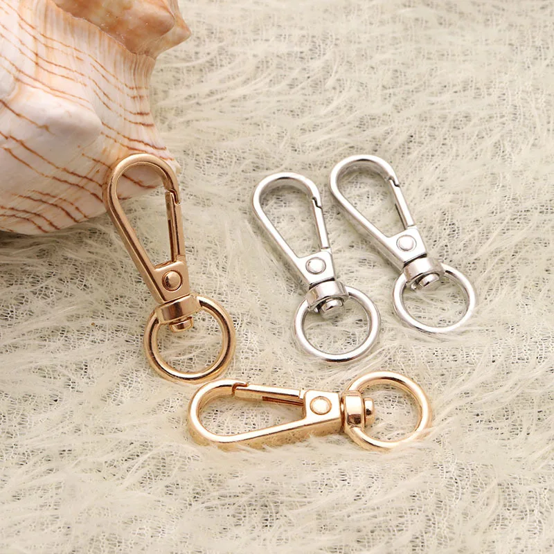 5pcs Metal Swivel Trigger Lobster Clasp Hook Key Chain DIY Bag Parts Metal Gate Spring Casual Hardware Handbag Hook