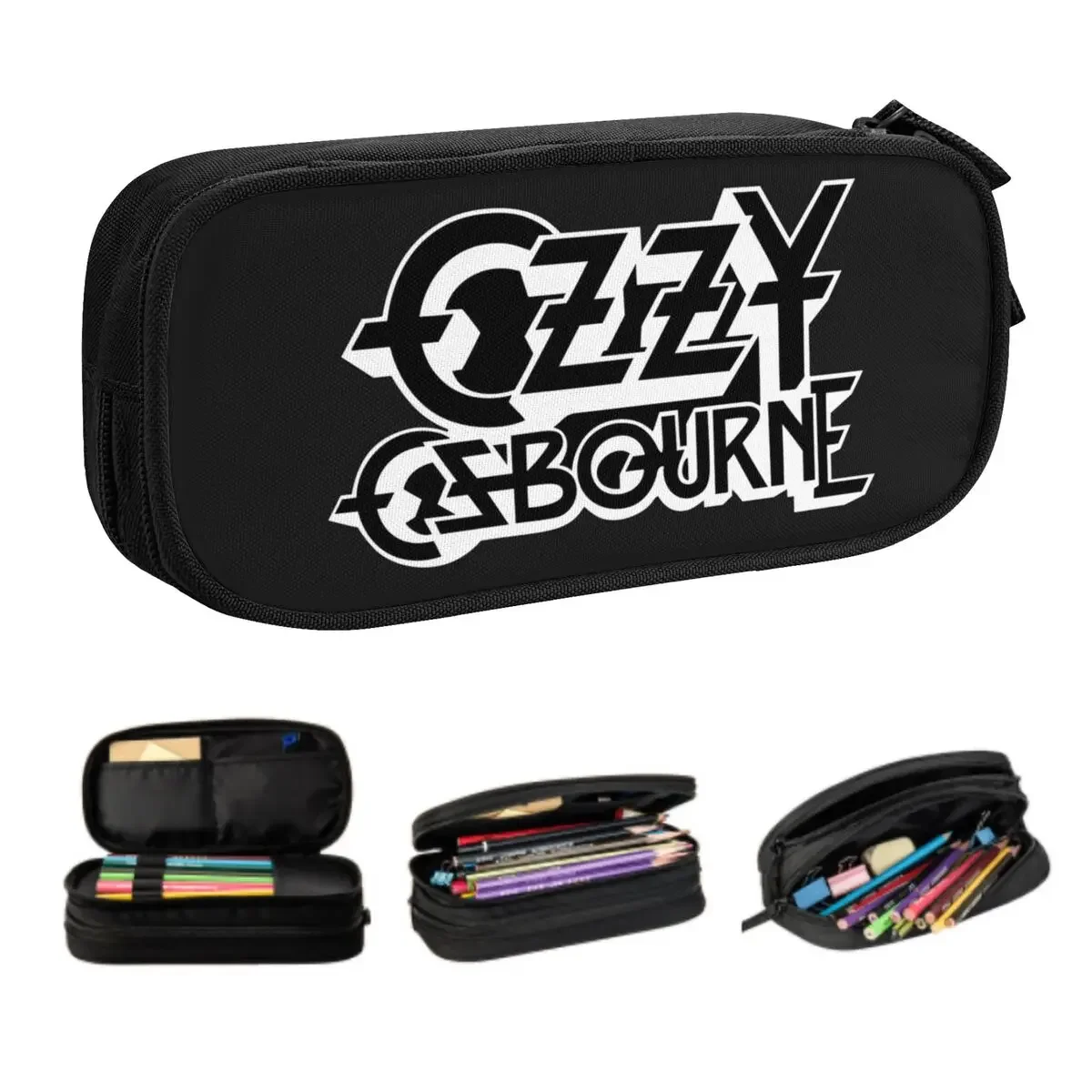 Cute Heavy  Rock  Pencil Case for Boys Gilrs Large Capacity Prince Of Darkness Pencil Bag School Accessories