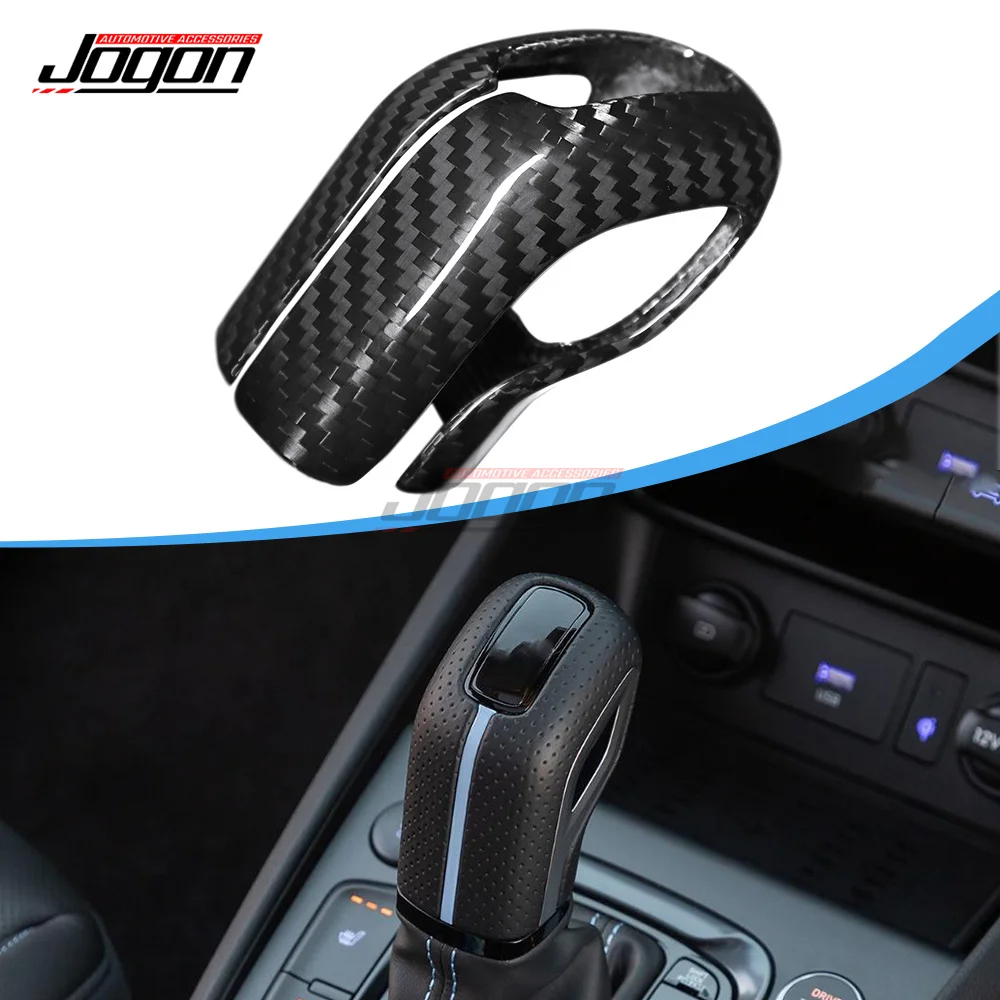 

Dry Carbon Fiber Gear Shift Knob Cover For Hyundai i20N i30N Kona N Elantra CN7 N Veloster N-line Interior Accessories