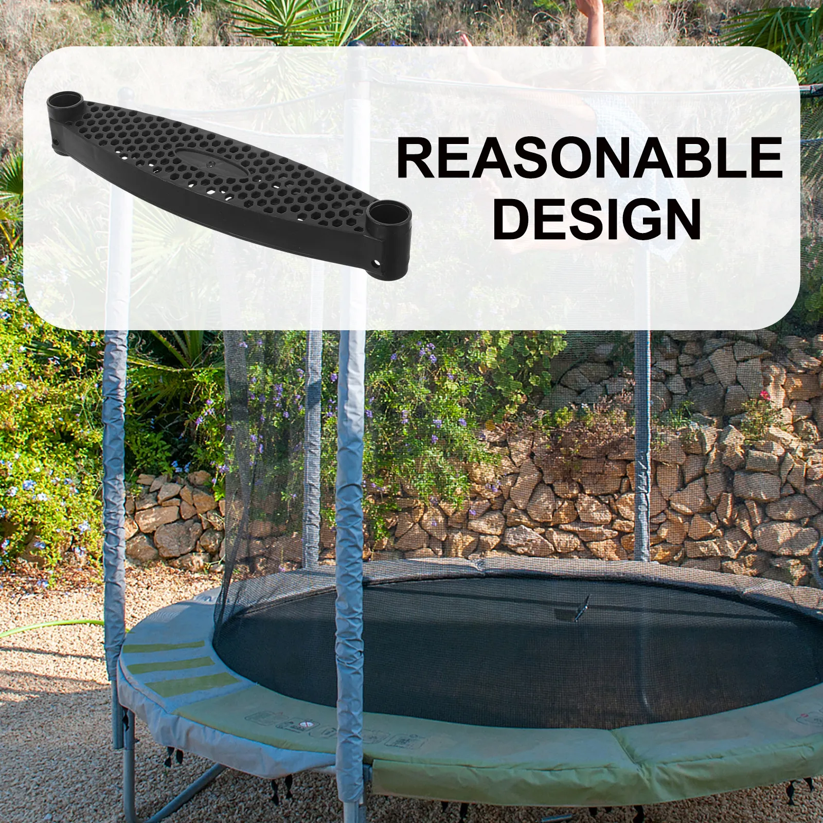 Trampoline Ladder Step Non-Slip Heavy-Duty PP Material for Adults Kids Safe Easy Access Outdoor Indoor Bounce House Jumping Mat