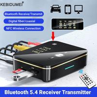 NFC Bluetooth 5.4 Receiver Transmitter 3.5mm AUX RCA Optical/Coaxial Music Wireless Adapter Handsfree Call For TV PC Car Speaker