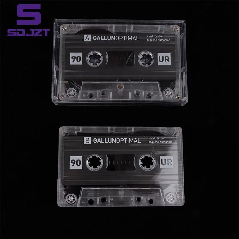 Blank Transparent Tape DIY Homemade Metal Reel To Reel Music Audio Standard Recording 90 Min Blank Cassette Tape 1pcs