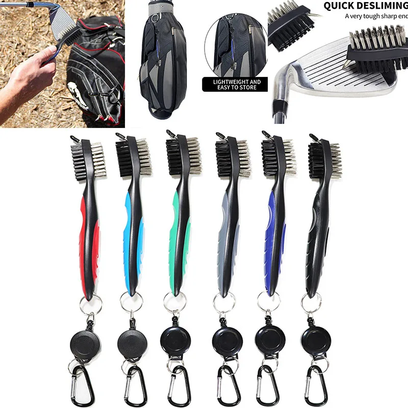 Golfbürste 2-seitig, Golfputter-Rillenreinigungsbürste, Wedge-Ball-Rillenreiniger-Set, Reinigungswerkzeug, Golfzubehör