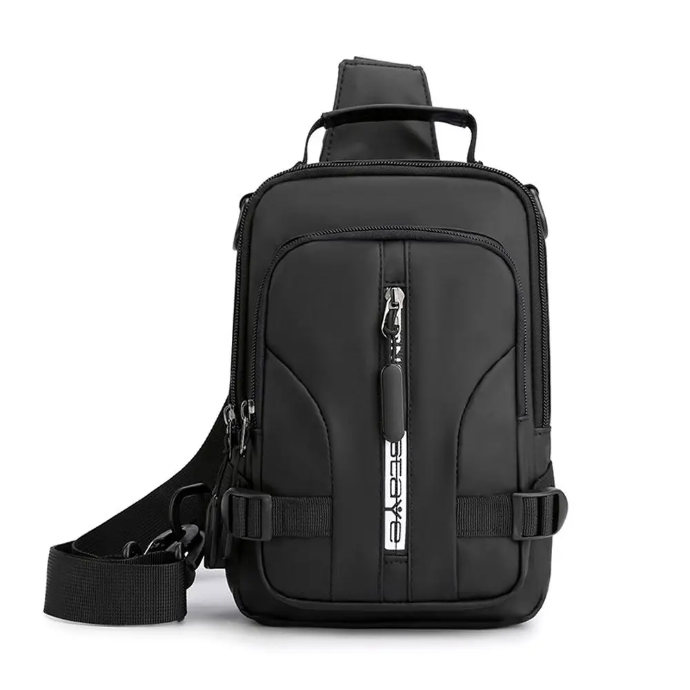 

Sling Side Water Proof USB Charging Port Messenger Chest Bag Nylon Crossbody Bag Men Small Backpack Travel Shoulder Bag