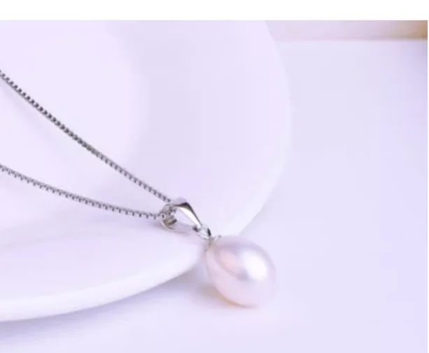 Shining 10-12MM AAA+ NATURAL White SOUTH SEA PEARL PENDANT