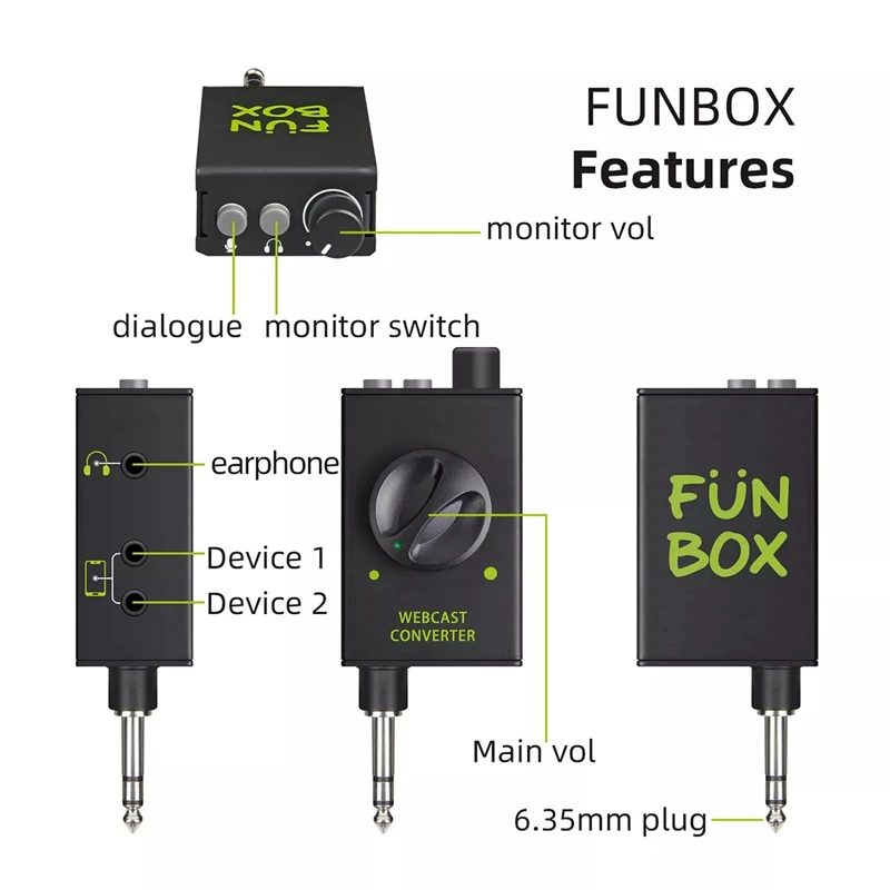 Kotak suara pertandingan langsung konverter Audio kartu suara untuk penampilan panggung siaran/perekaman Studio/Karaoke