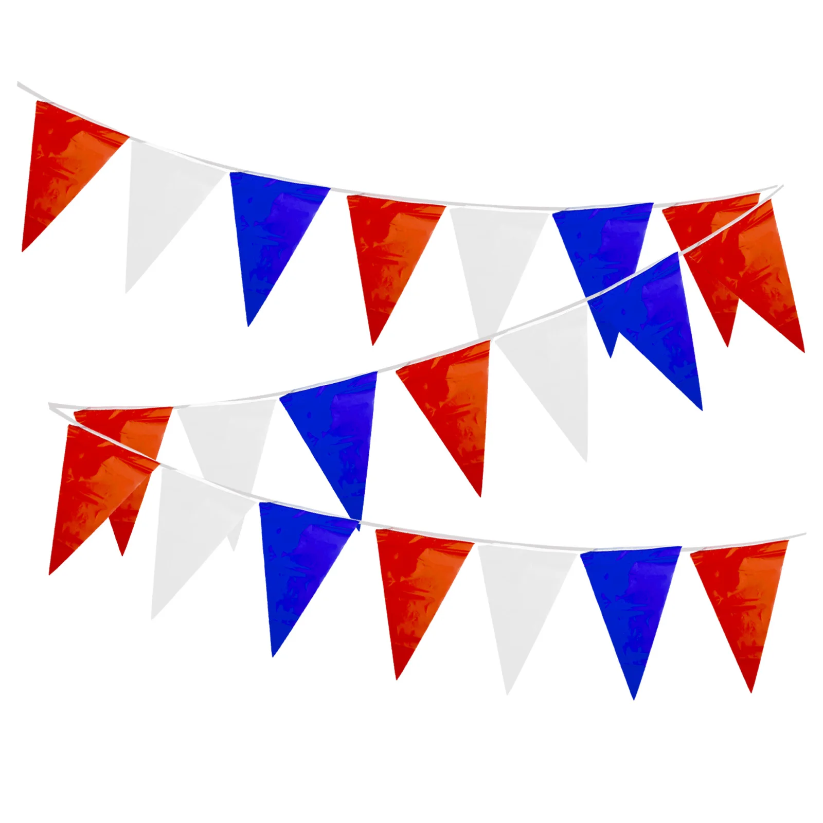 Bunting String Flag Triangular String Flag Street Parties White 20*30cm 50pc Blue Home Decoration Party Supplies