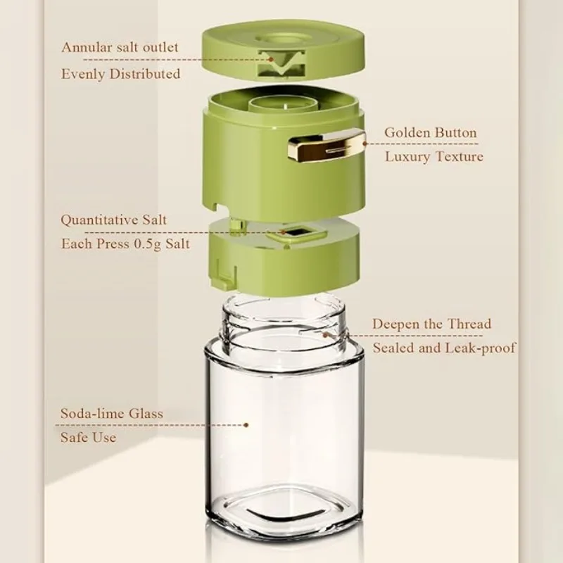 Ration Gewürz glas Salzglas Gewürz glas Gewürz box Küche versiegelt feuchtigkeit beständige Gewürz flasche Kontrolle Salz streuer