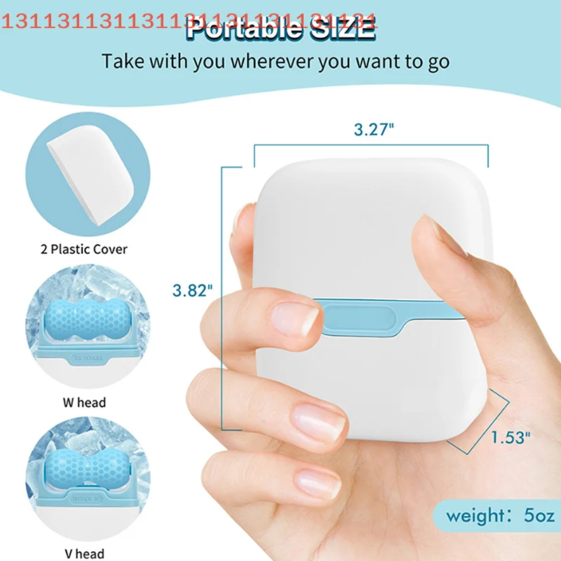 얼굴 및 눈 통증 완화용 아이스 롤러, 얼굴 냉 마사지 롤러, 피부 관리, 메이크업 관리 도구, 2 in 1