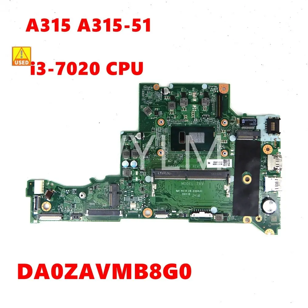 

Материнская плата для ноутбука ACER Aspire A315, DA0ZAVMB8G0 ZAV i3-7020