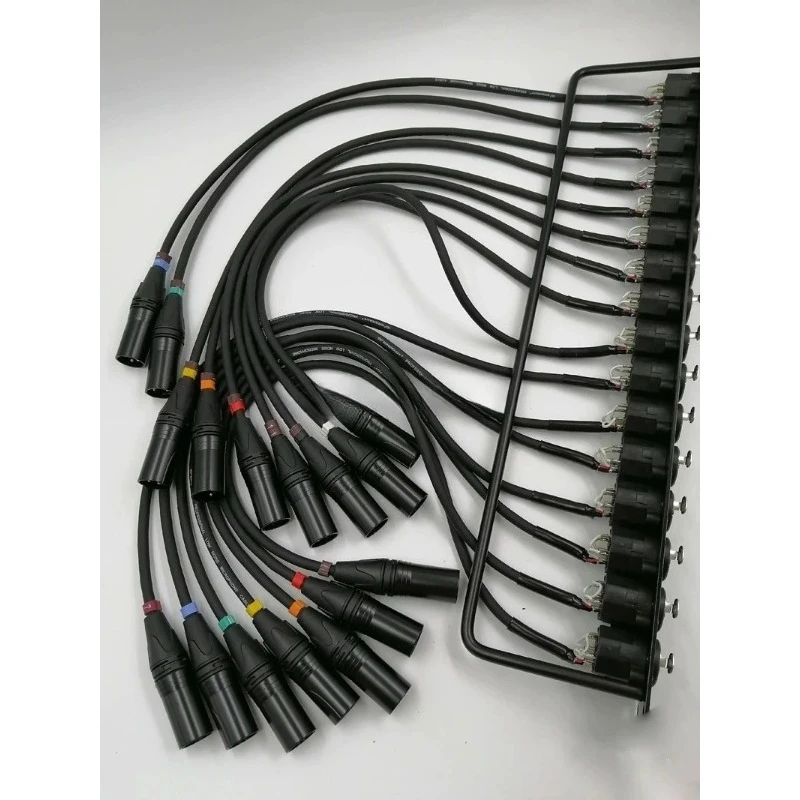 

Customized 8/12/16 Way 50cm Length 1U Cabinet Jumper Frame XLR+6.35 Multifunctional Composite Interface Cabinet Panel