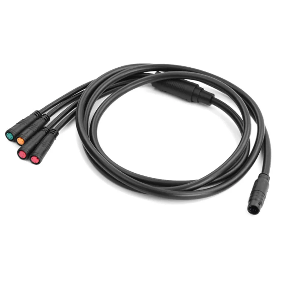 150CM 1 To 4 Wiring Harness-Main Cable Waterproof Wire For Electric Bike Throttle LCD Display Brake Waterpoof Connector Fit-KT