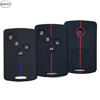 4 Knoppen Siliconen Autosleutel Case Cover Voor Renault Duster Captur Clio Logan Megane 1 2 3 Koleos Scenic Nema Fluence Zoe Accessoire