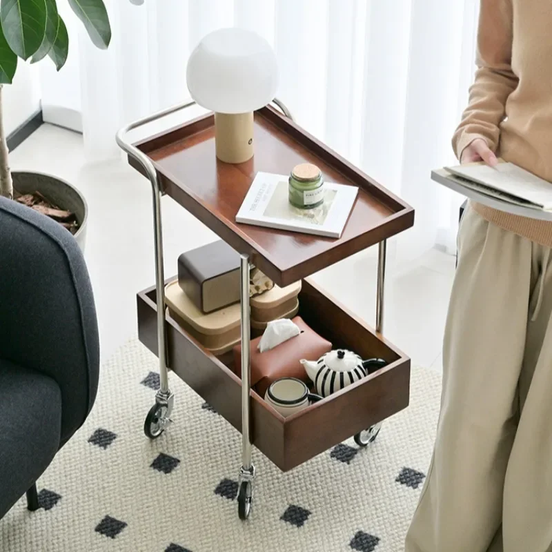 Luxury Unique Wheels Coffee Tables Simple Study Mid Century Japanese Trolleys Mesas Bajas Elderly Mesa Centro Hotel Furniture