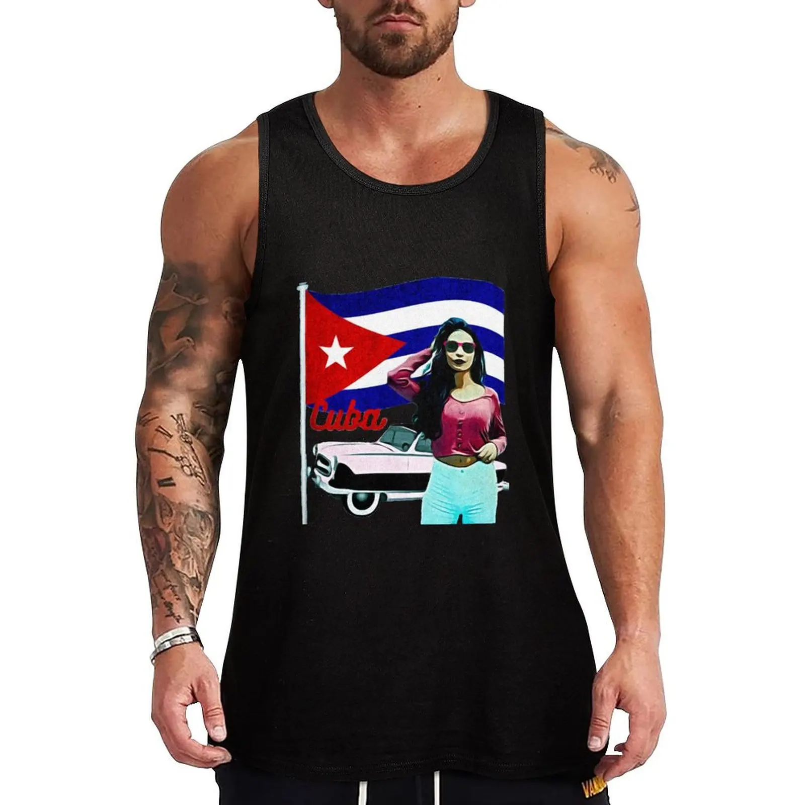 Cuba Tank Top anime t-shirts gym t-shirt for man Clothing