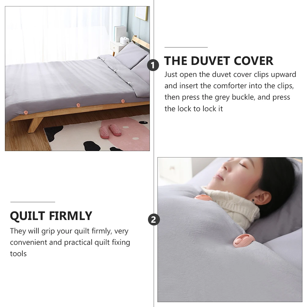 

12pcs Creative Quilt Cover Fasteners Anti-Slip Bed Sheet Accessories Quilt Fixators Lock Buckles Comforter