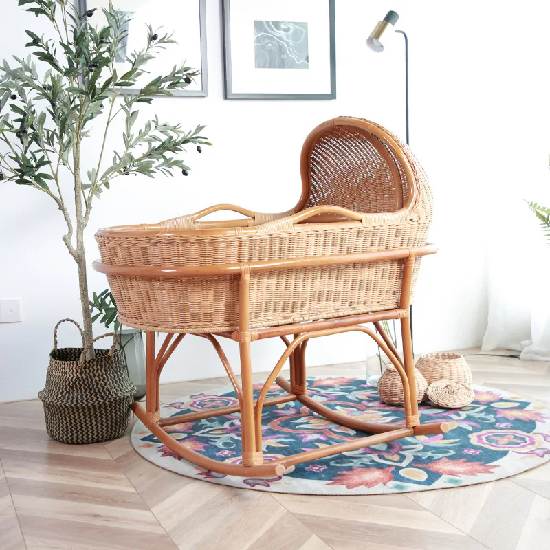 

Rattan portable car sleeping basket baby hammock bed sleeping supplies