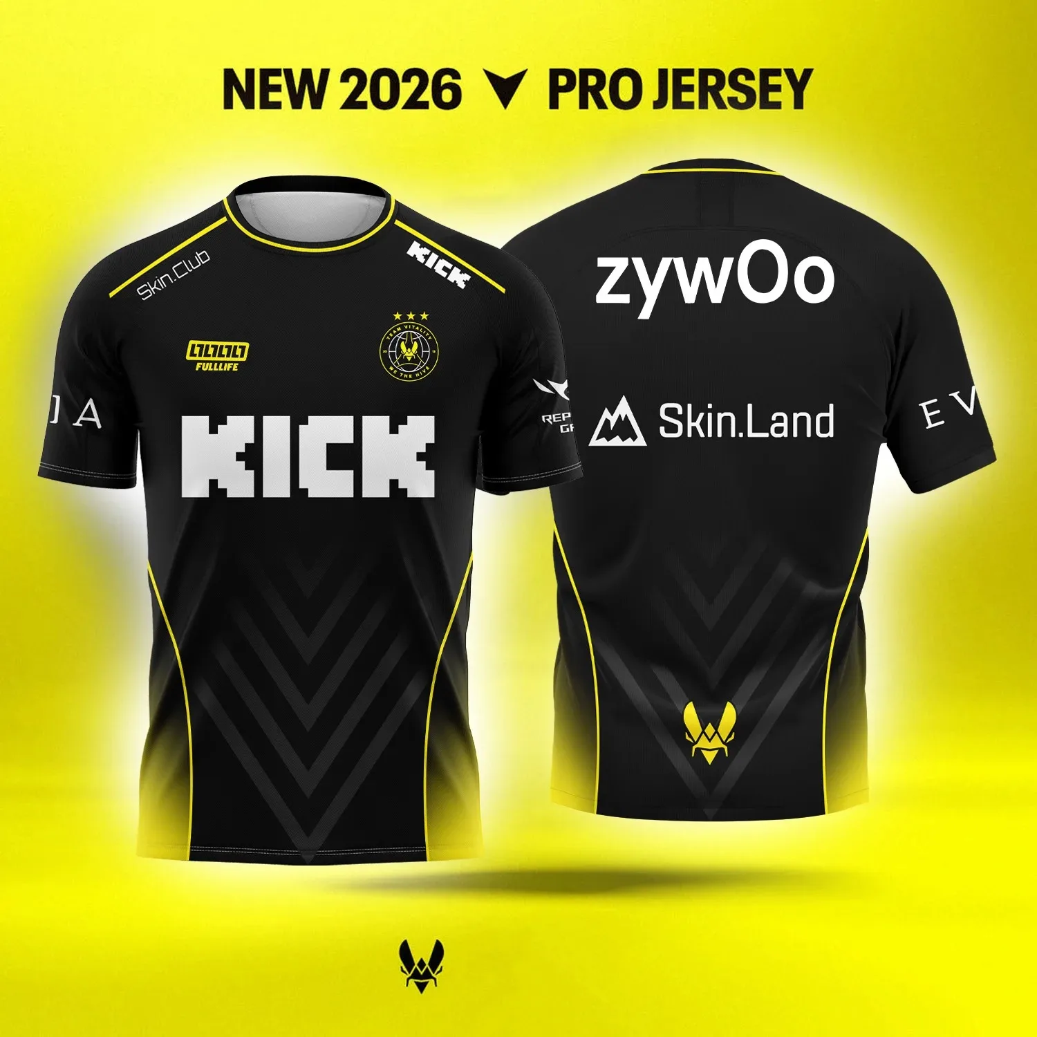 Team Vitality CS2 Esports Jersey 2026 NEW Pro Gaming Shirt ZywOo ropz T-shirt Breathable Quick Dry Men Sports Fan Game Uniform