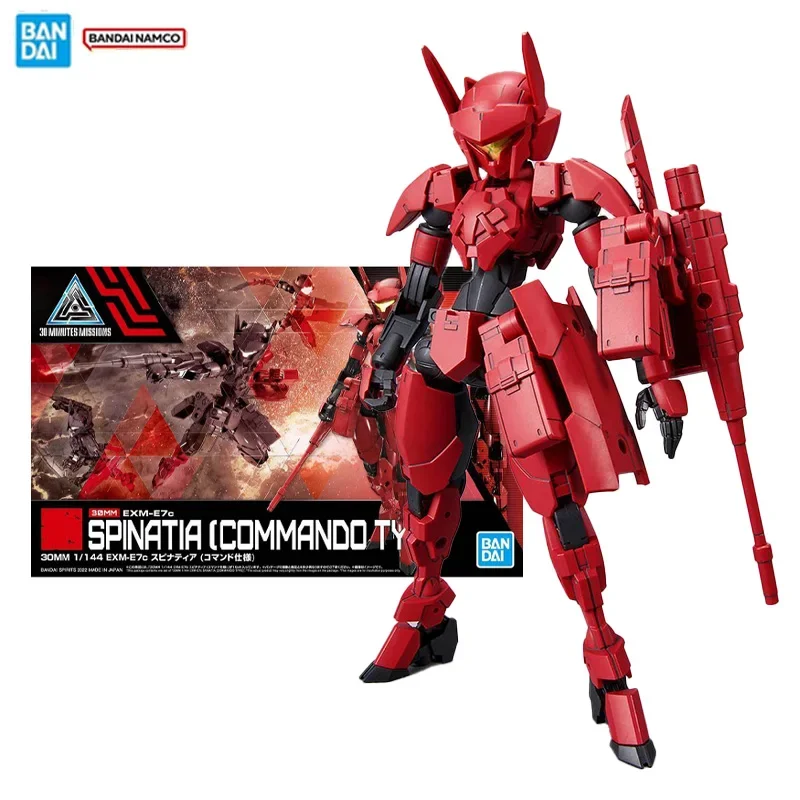 In Stock Bandai Original Genuine 30 Minutes Missions 30MM 1/144 EXM-E7c Spinatia Commando Model Kit Collection Assembly Toy Kit