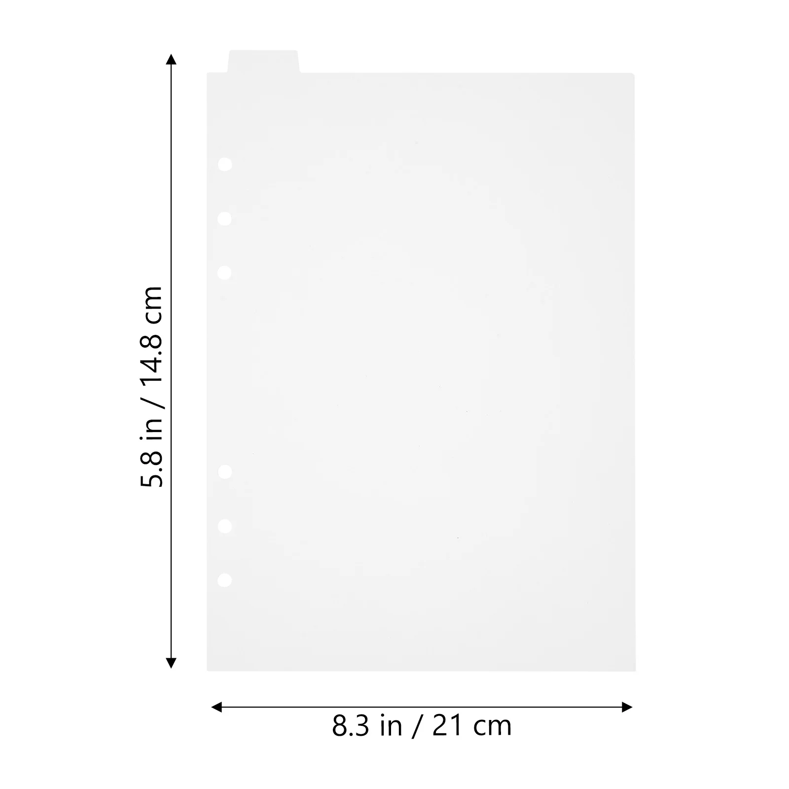 Partition Baffle Notebook Tab Page Tabs Detachable Binder Dividers A5 Folder Clear