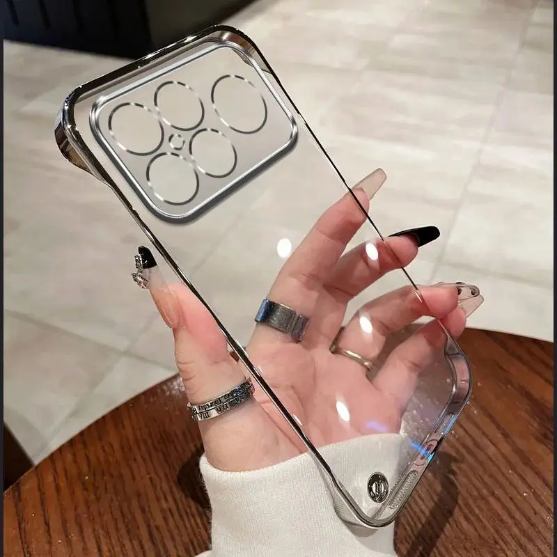 Electroplating Frameless Slim Hard PC Case For Redmi K90 Pro Max Coque Phone Cases For RedmiK90ProMax Back Cover Shell