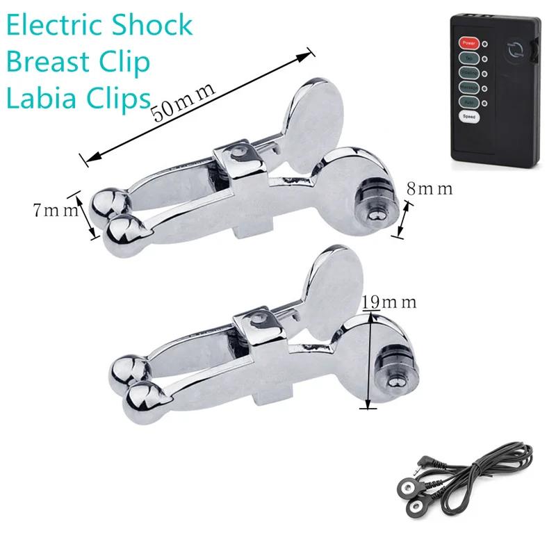 BDSM Fetish Sex Toys Electric Shock Adult Sex Toys Nipple Stimulator Electric Shock Nipple Clamps Full Body Massage SM Electric