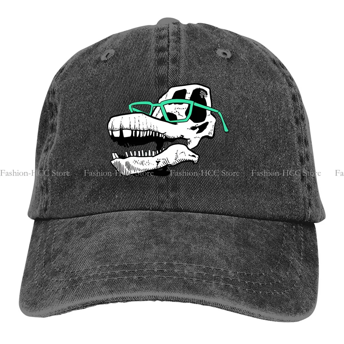 Washed Men's Baseball Cap Nerdy Saurus Trucker Snapback Caps Dad Hat Dinosaur Golf Hats