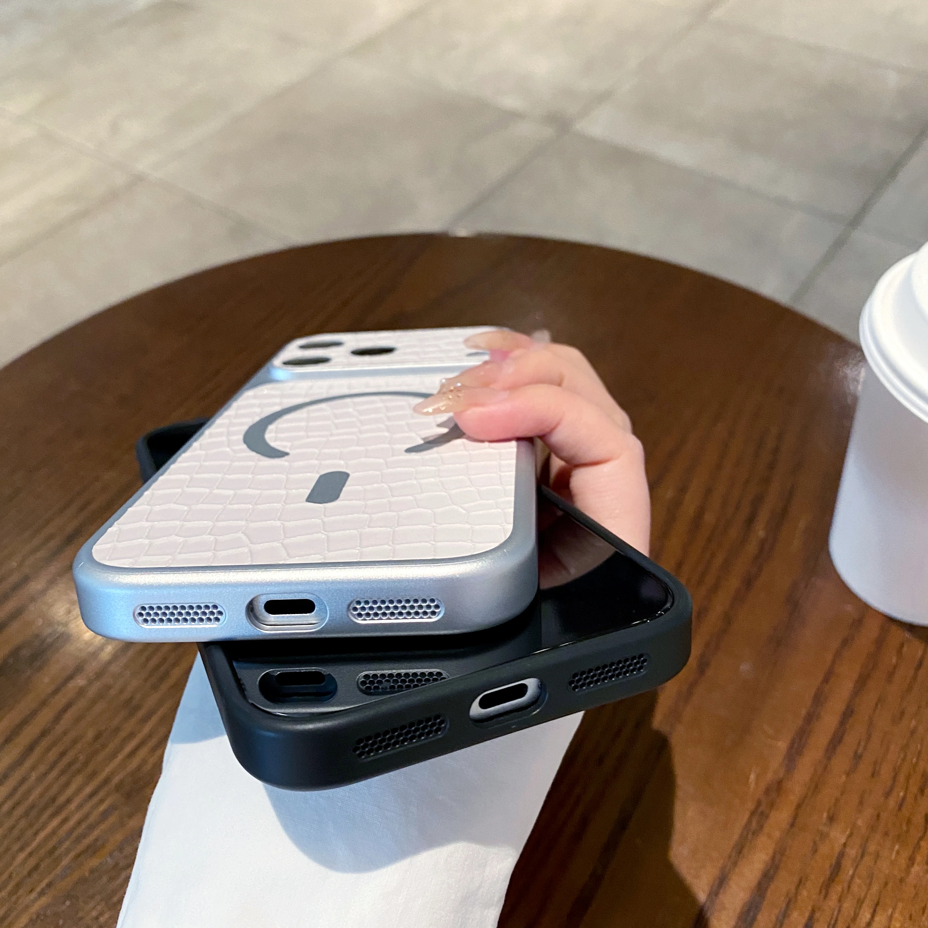 الفاخرة الحيوان بو الجلود المغناطيسي جذب الحال بالنسبة آيفون 17 16 15 14 غطاء الهاتف 15 14 13 برو ماكس لينة للصدمات الظهر فوندا #5