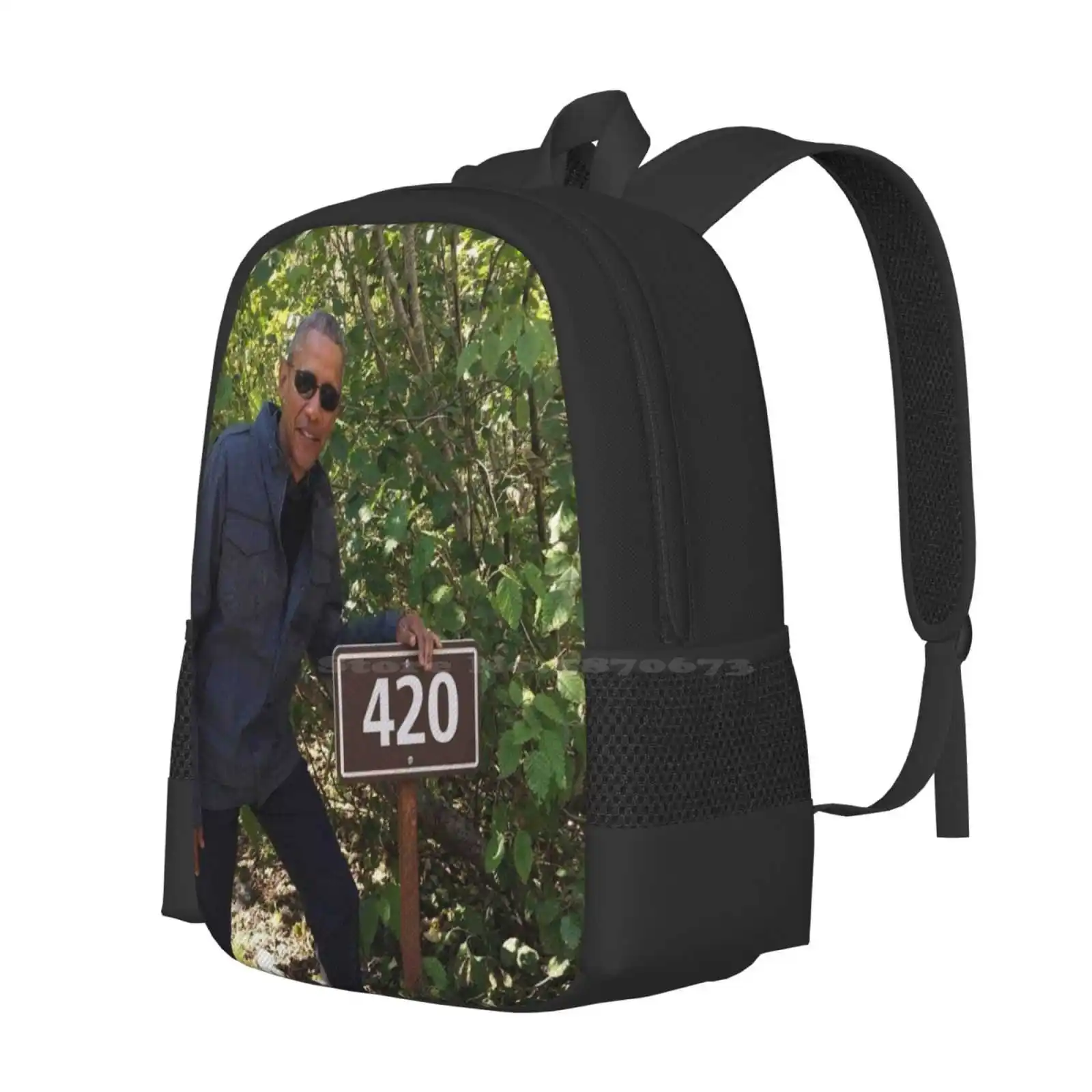 420 Obama Print Hot Sale Backpack Fashion Bags Obama Black Lives Matter The American Dream Cute Cool Swag United States