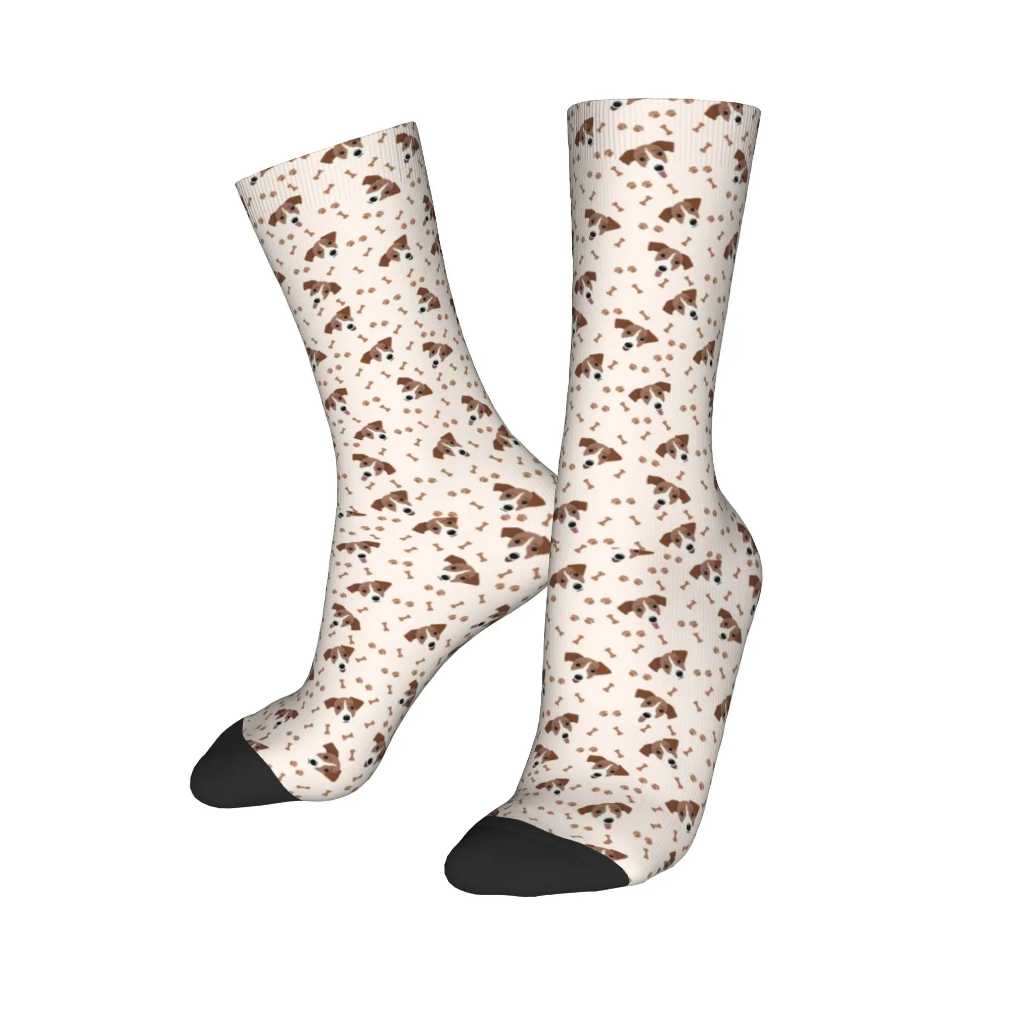 

Custom Fashion Jack Russell Terrier Dog Bones Socks Women Men Warm 3D Print Animal Basketball Sports Socks