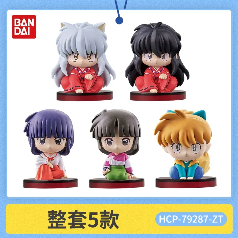 Figura Coleccionable Bandai Gashapon Inuyasha Chibi Sentado Vol.2, Inuyasha, Kikyo, Sango, Shippo, Decoración de Escritorio Anime