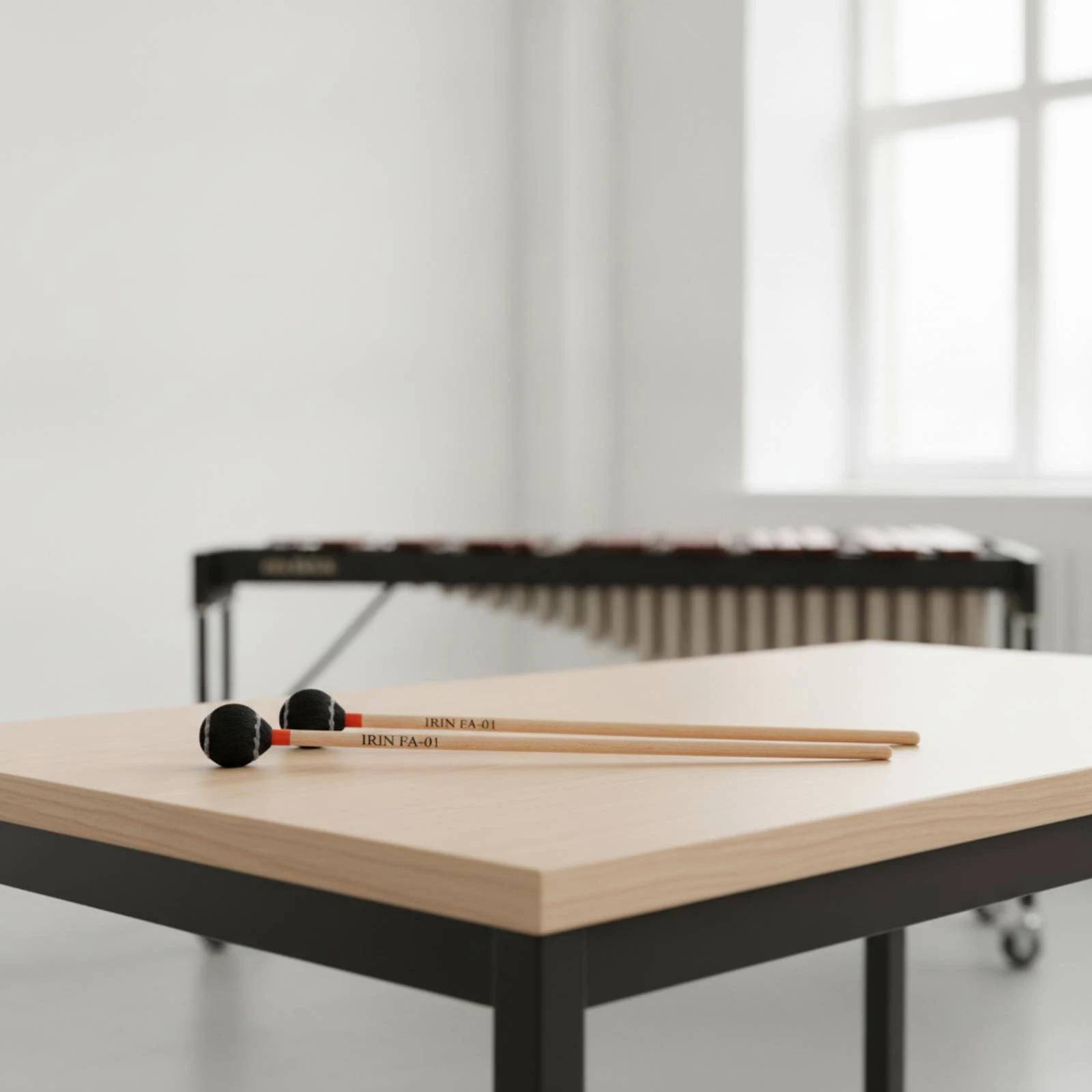 2 Pieces Marimba Mallets with Yarn Heads Round Marimba Mallets Balanced Warm for Percussionists, Music Lessons, Practice Rooms