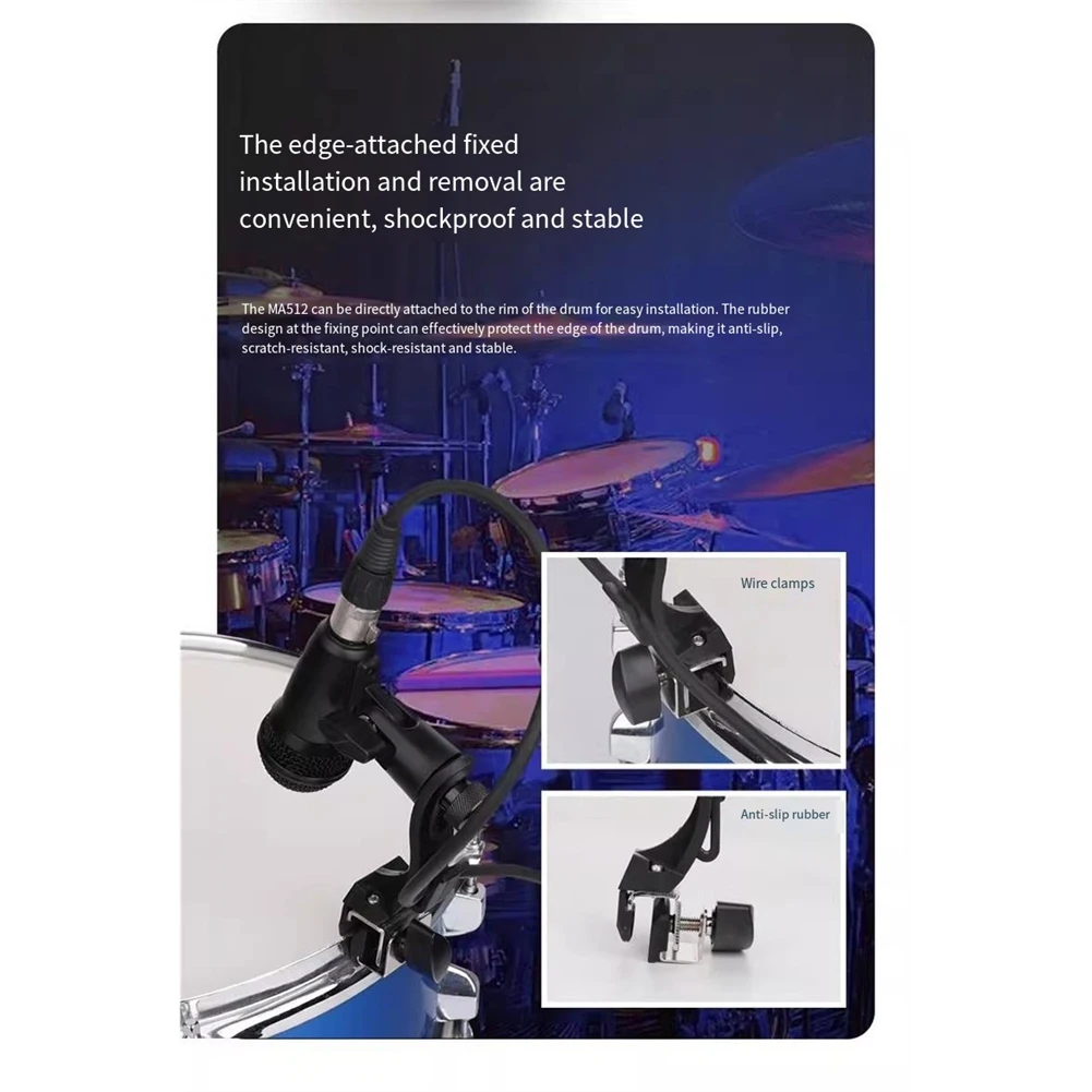 Dynamic Alctron/Aikechuang MA512 Drum Microphone Chuck, Drum Clip, Drum Microphone Accessories, Drum Use