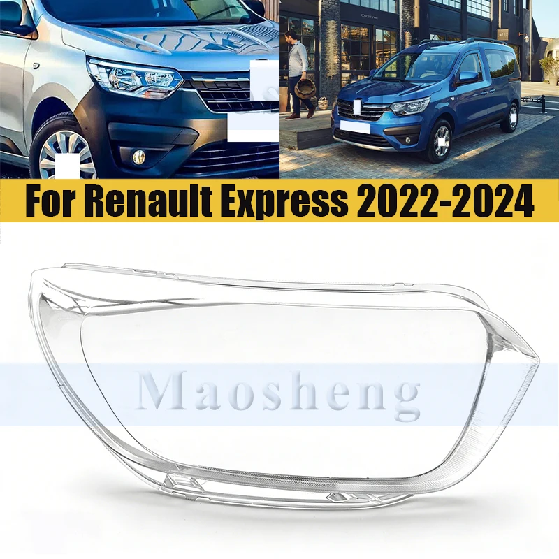 

Front Bumper Headlight Cover For Renault Express 2022-2024 Cover Shell Shade Head Lamp Glass Head Light Lens Caps