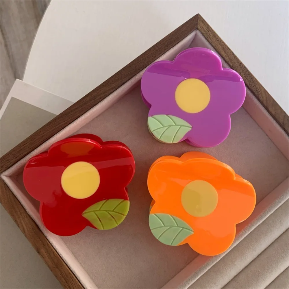 

Irregular Cartoon Bag Hair Claw Waterproof Colorful Acrylic Flower Hair Claw Hairgrips Korean Style Acetic Acid Shark Clip Daily