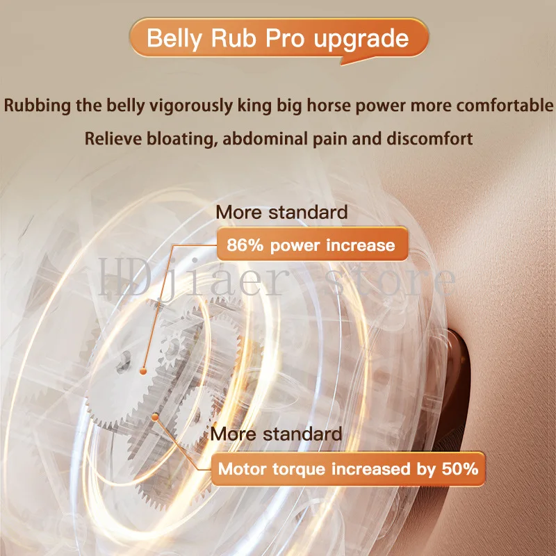 Pro Version Bian Stone Abdominal Massager with Heat, Waist Belly Kneading Machine for Stomach Intestine Care