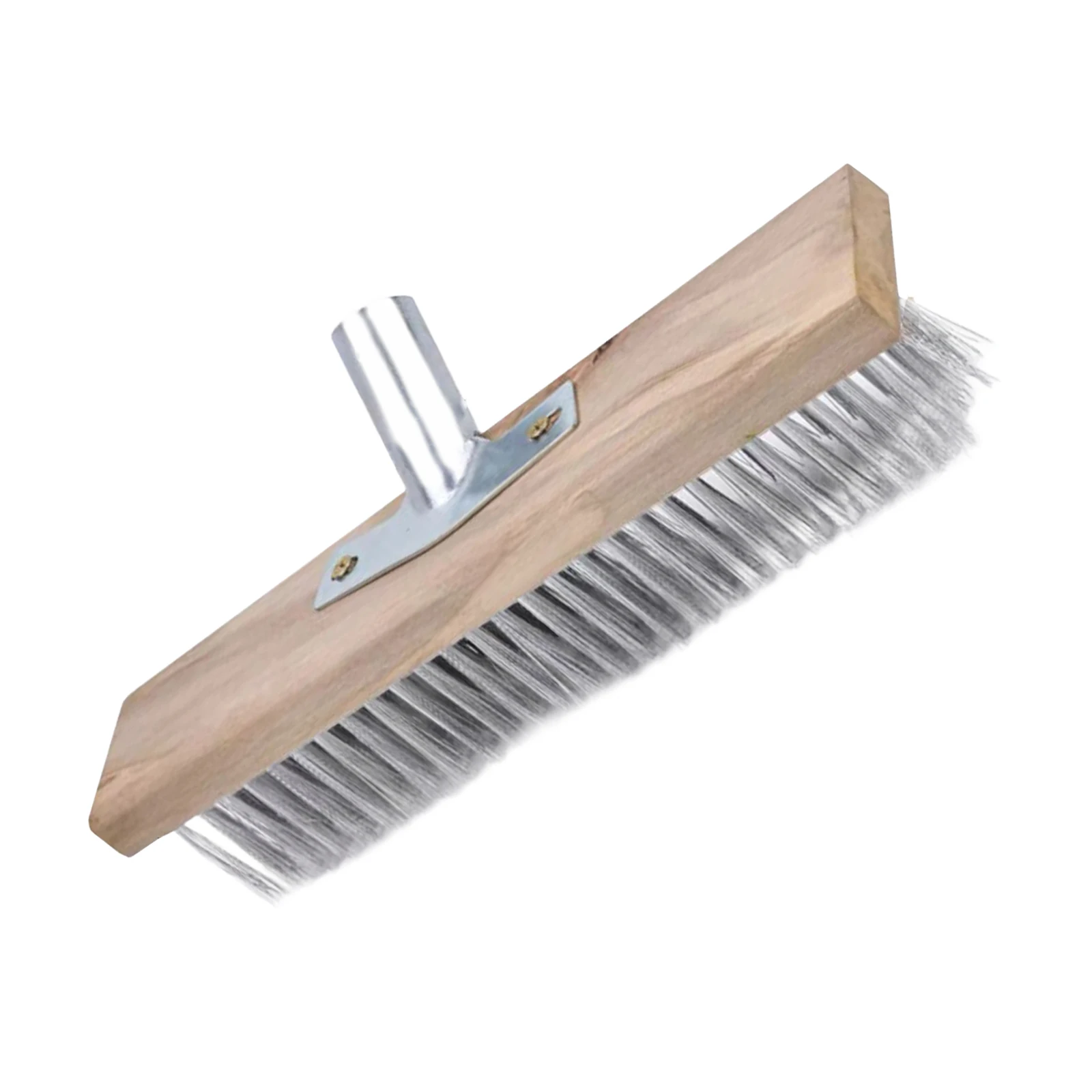 Floor Scrub Brush Head Deck Broom Stainless Steel,Wire Brush Cleaning Scrub Brush Head for Cleaning Outyard Swimming Pool