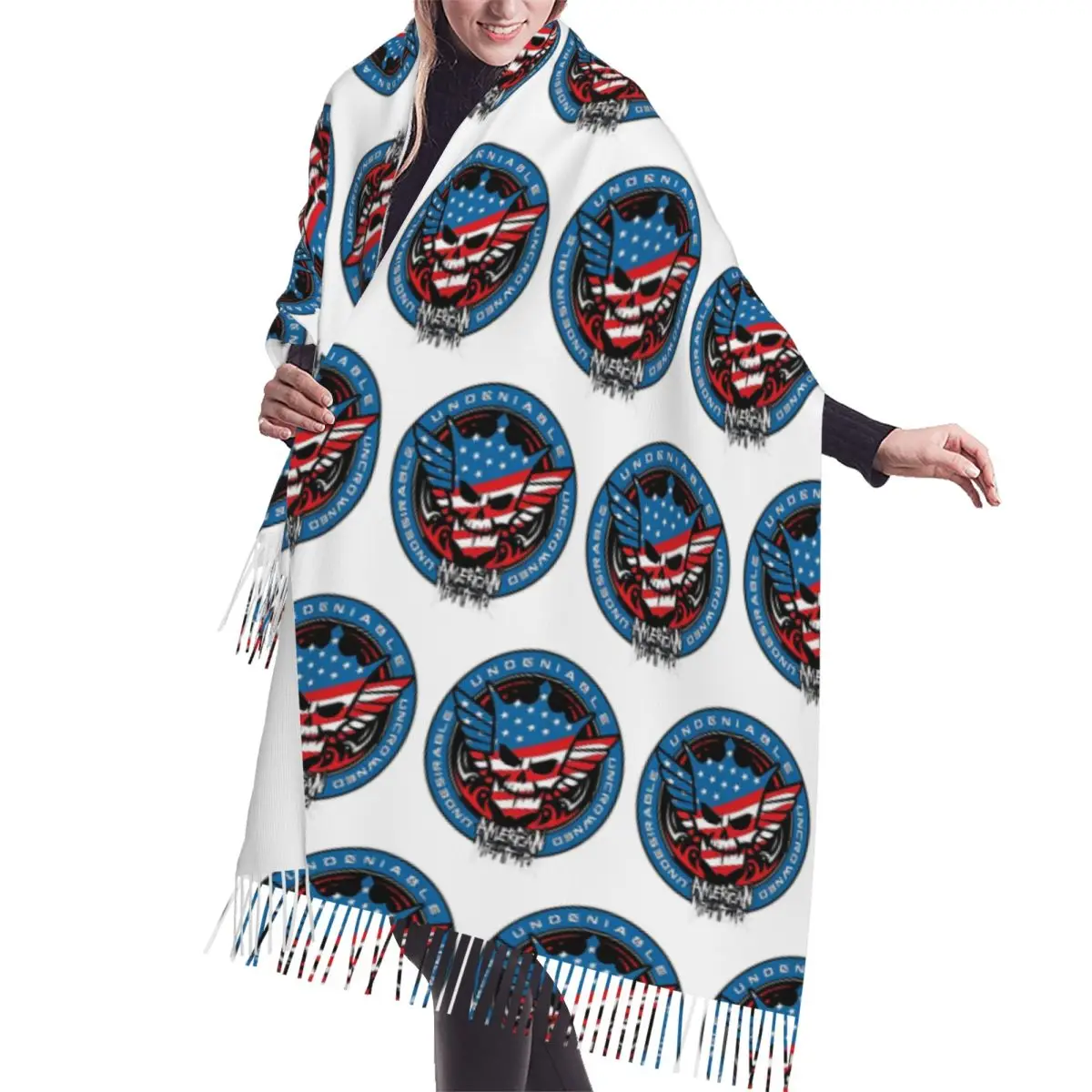 

Cody Rhodes Mes шарф с кисточками, женские мягкие теплые шали и накидки, большая осенне-зимняя шаль