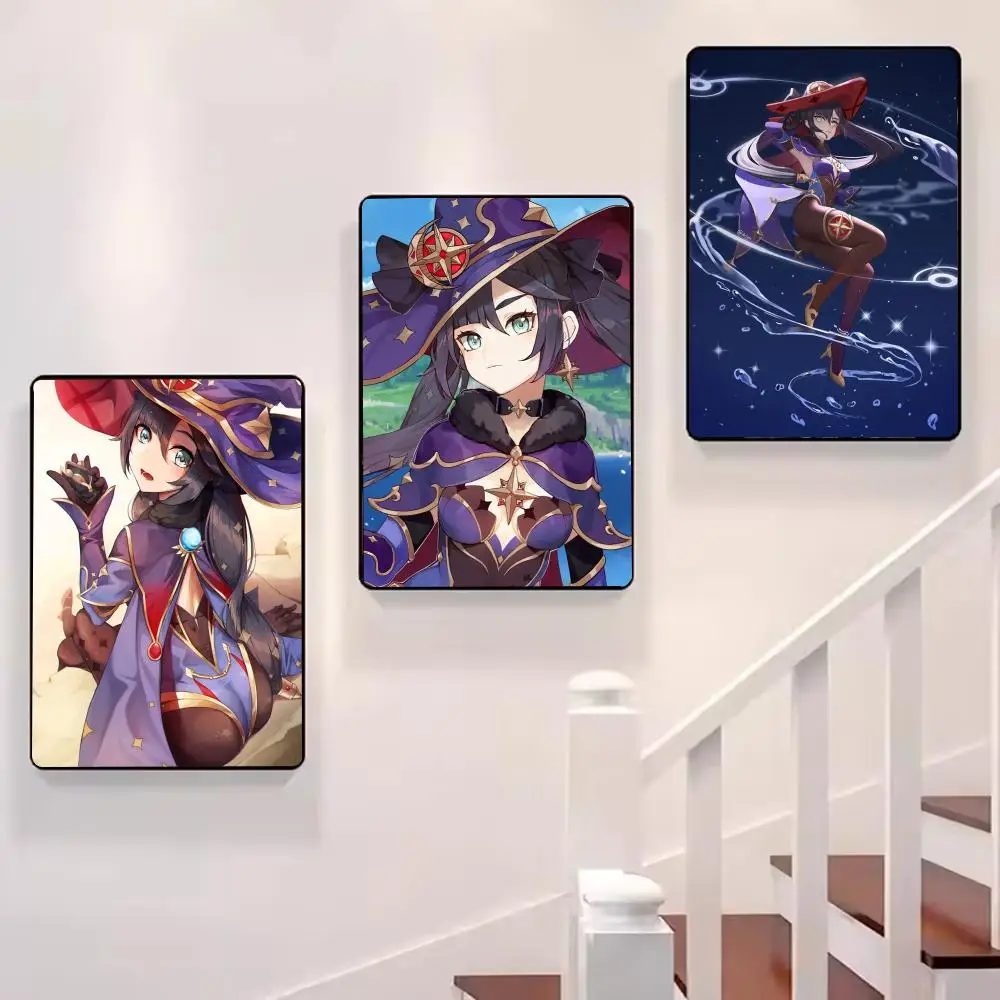 ملصق قماشي للخط من Genshin Impact Mona: خالي من التجاعيد ومقاوم للماء ومتين لجميع الفضاء لتزيين الحائط