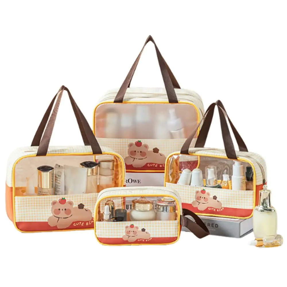 

Cartoon Swimming Storage Bag Dry Wet Separation Large Capacity PU Transparent Wash Bag Lightweight Waterproof
