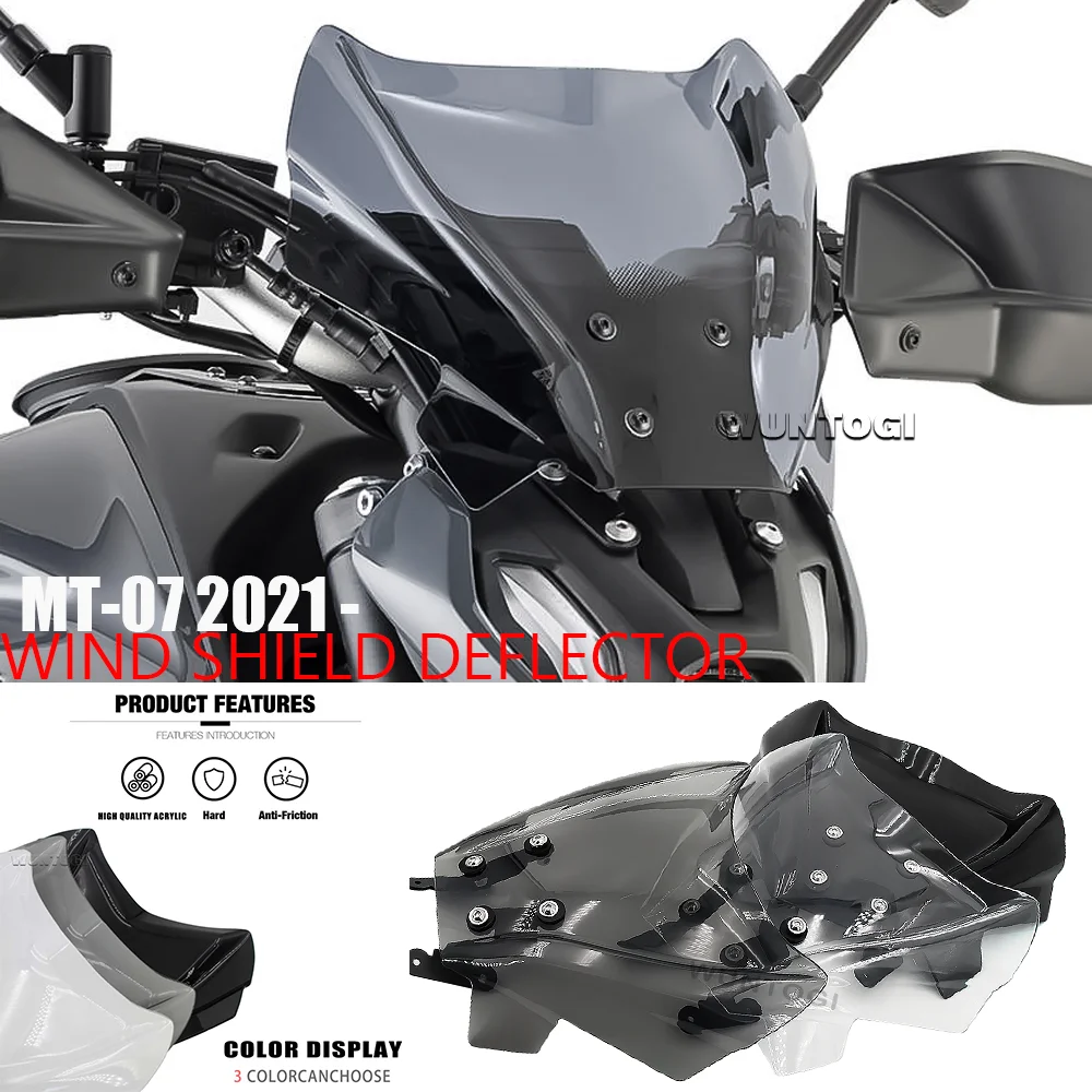 

For YAMAHA MT07 MT-07 MT 07 2021 New Sport Screen Acrylic Deflector Windshield Windscreen Deflector