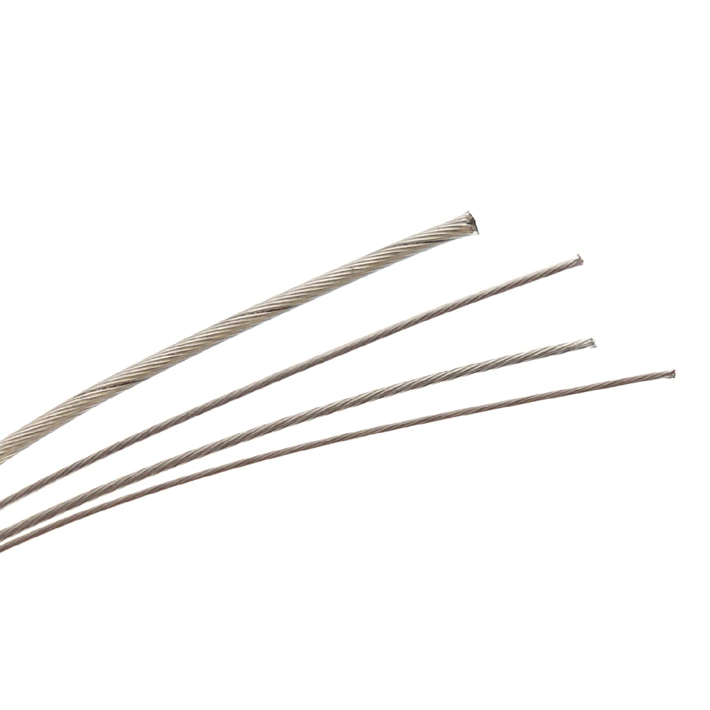 Fio de Aço Inoxidável Beading para Fazer Jóias, Tiger Tail Wire, Resistente Linha Forte, Encontrar, 0.3mm, 0.35mm, 0.45mm, 0.5mm, 0.6mm, 1.0mm, 1