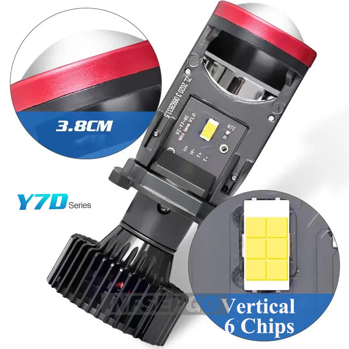 Y7D 120W H4 Headlights Car H4 LED Mini Projector Lens 6000K High Low Beam Turbo Fan Auto LED H4 Lamp LHD RHD 12V 24V
