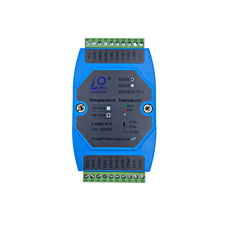 Передатчик измерения температуры, трехпроводной платиновый термометр сопротивления PT100/PT1000 Cu50Cu100, преобразование в RS485, изоляция Передатчик измерения температуры, трехпроводной платиновый термометр сопротивления PT100/PT1000 Cu50Cu100, преобразование в RS485, изоляция