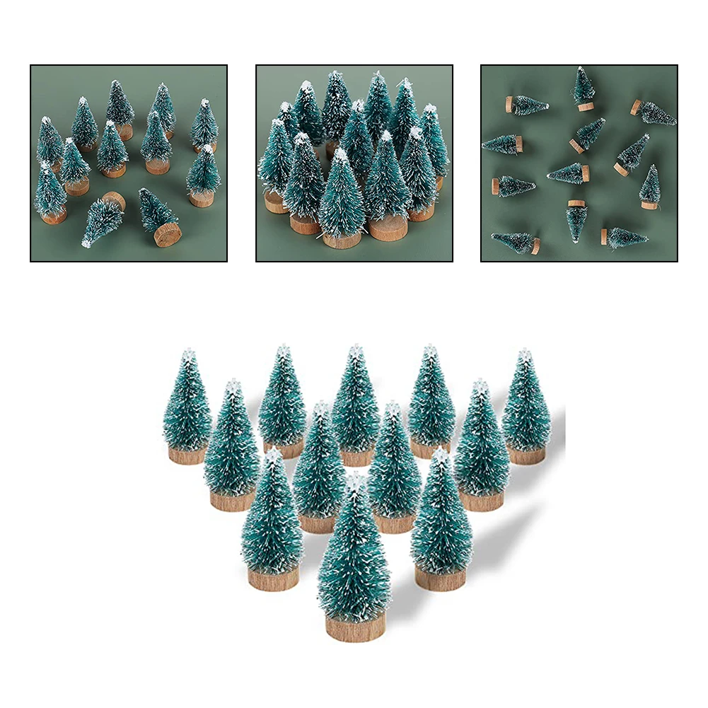 Dollhouse Decor Christmas Tree Decoration Crafting Supply DIY Crafting Tree Holiday Decoration Miniature Village Decor