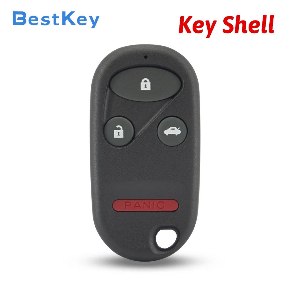 Best Key Exact Fit Key Shell 3 Button Panic FCC OUCG8D-344H-A Durable ABS Case for Honda Civic CR-V Element Insight 2001-2005