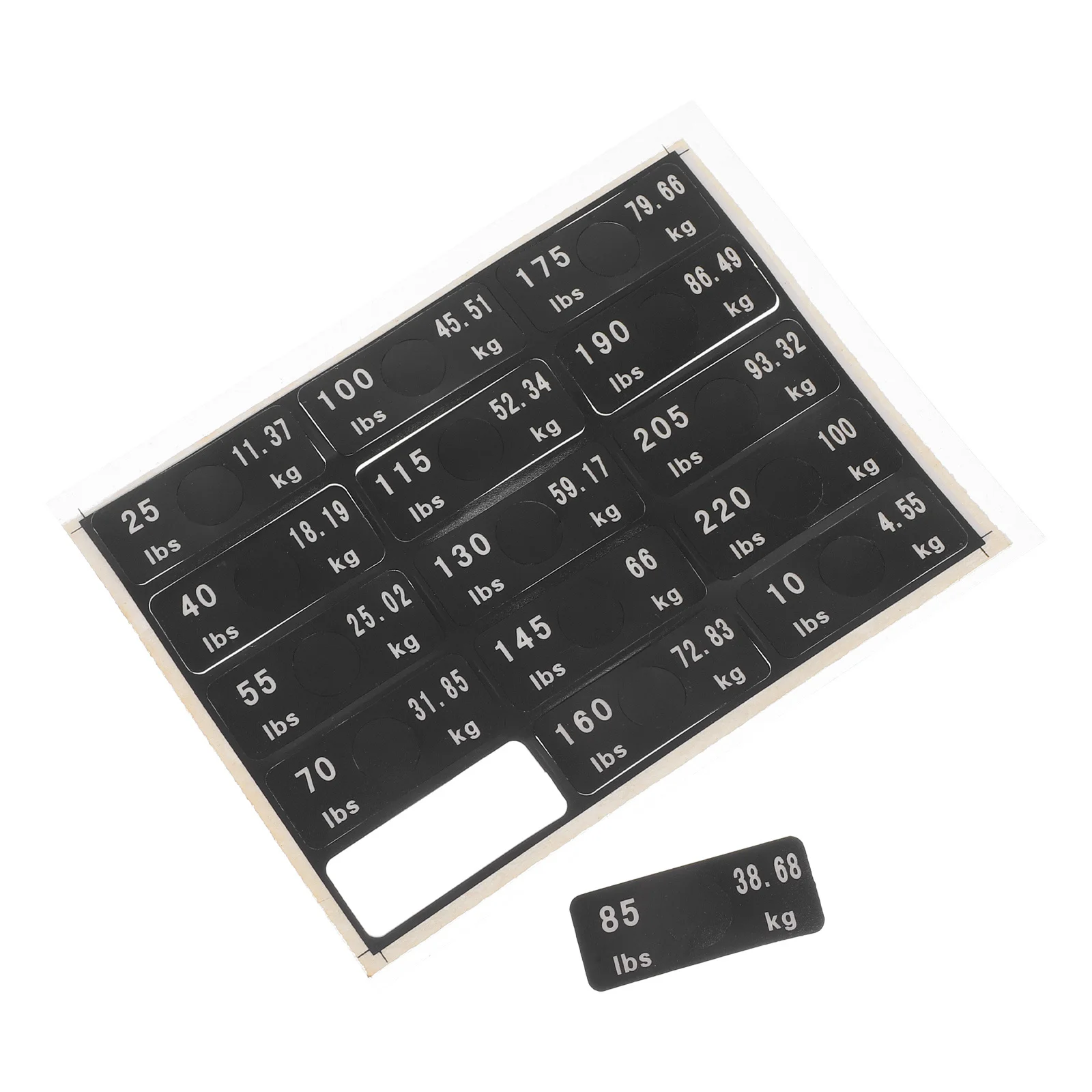 

Наклейки-весометры на 1 листе, самоклеящиеся бирки для идентификации и сортировки гантелей, штанг и дисков для тренажерного зала